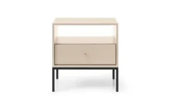 Nachtkommode Molly | Beige, Schwarz | Möbel Höffner