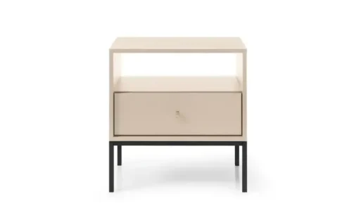 Nachtkommode Molly | Beige, Schwarz | Möbel Höffner