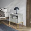 Nachtkommode Nova | Grau, Goldfarben | Möbel Höffner