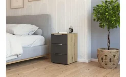 Nachttisch Flipp | Front: Dekor, Oberboden: Dekor, verchromt