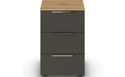 Nachttisch Flipp | Front: Dekor, Oberboden: Dekor, verchromt