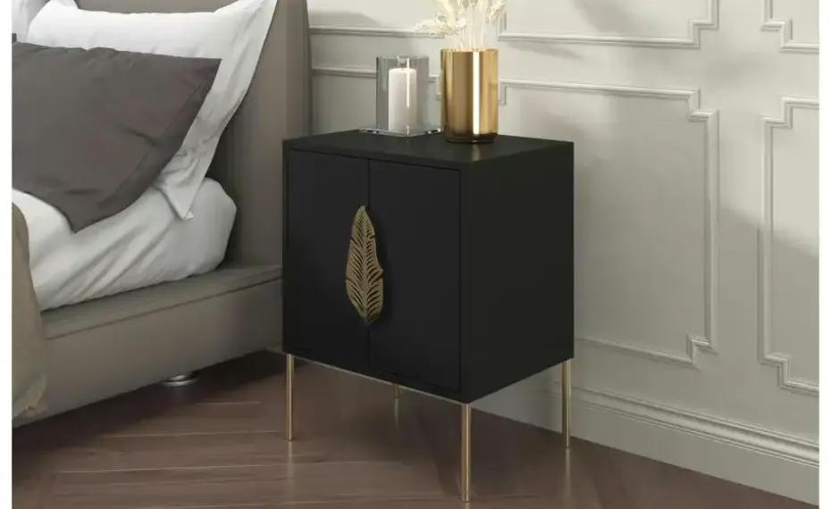 Nachttisch Merlin | Schwarz | Möbel Höffner