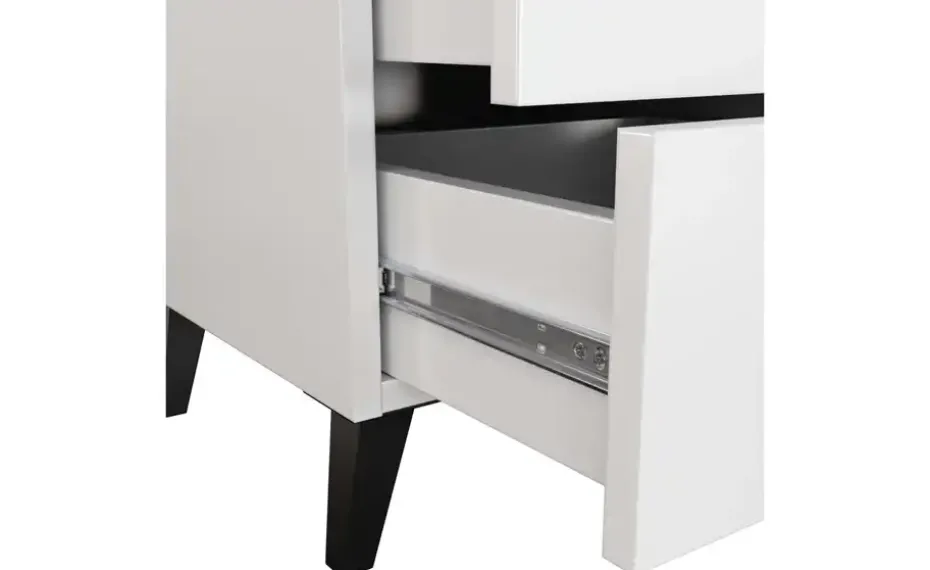 Nachttisch mit 2 Schubladen Luna | Weiß | Möbel Höffner