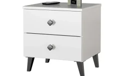 Nachttisch mit 2 Schubladen Luna | Weiß | Möbel Höffner