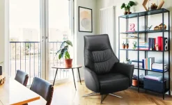 Nils Olsen Sessel Stylux | Schwarz, Relaxfunktion manuell, drehbar