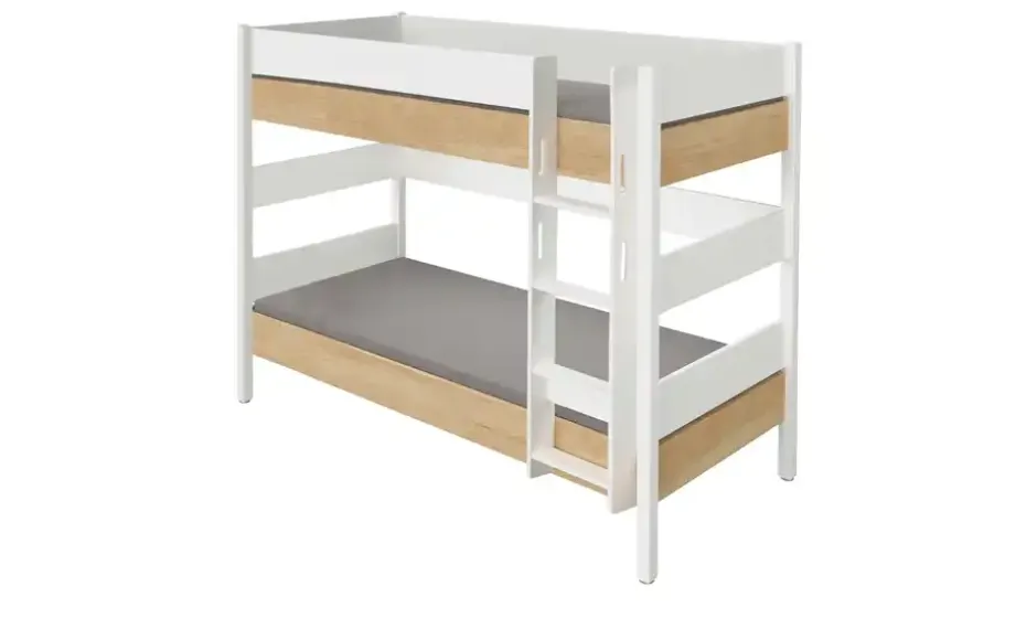 PAIDI Etagenbett Kira | 90x200 cm, Eiche-Nebraska (Nachbildung)