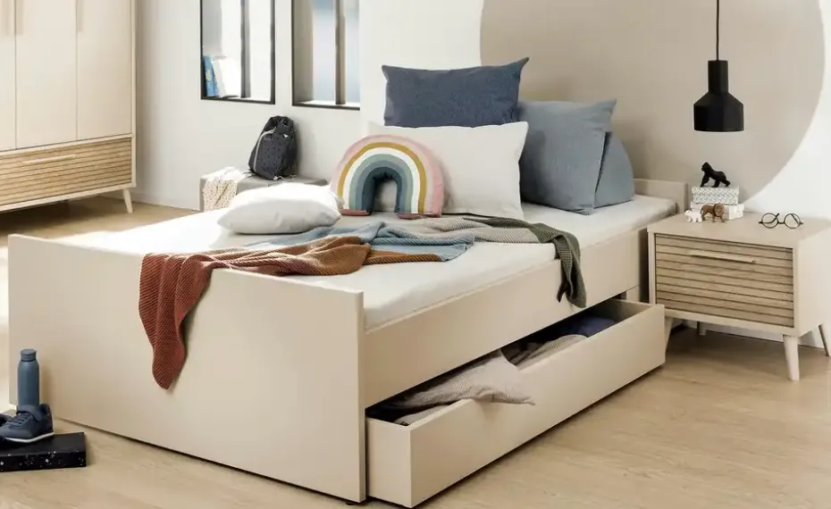 PAIDI Kinderbett Little Flo | 140x200 cm, kaschmirfarben