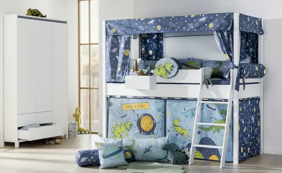 PAIDI Partykissen Dinos im Weltall | Blauer Planet / Stegosaurus
