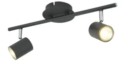 Paul Neuhaus Deckenstrahler,  2-flammig, schwarz