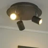 Paul Neuhaus Deckenstrahler,  3-flammig, schwarz `Rondell`
