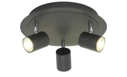 Paul Neuhaus Deckenstrahler,  3-flammig, schwarz `Rondell`