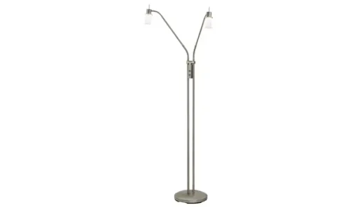 Paul Neuhaus LED- Stehleuchte, 2-flammig, nickel matt