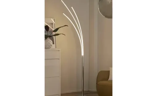 Paul Neuhaus LED-Bogenleuchte, 3-flammig, chrom