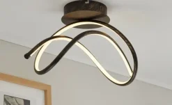 Paul Neuhaus LED-Deckenleuchte, rostfarben, geschwungen