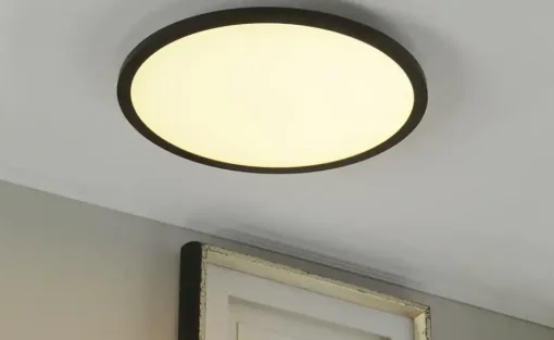 Paul Neuhaus LED-Deckenleuchte, Schwarz, rund | Höffner