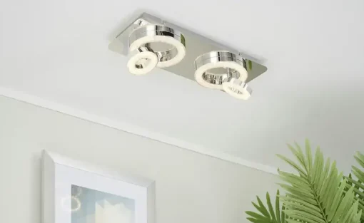 Paul Neuhaus LED-Deckenleuchte, 4-flammig, Kristall-optik