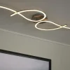 Paul Neuhaus LED-Deckenleuchte, 2-flammig, Nickel-matt, geschwungen