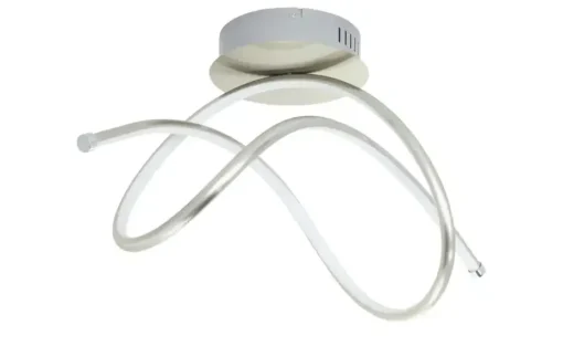 Paul Neuhaus LED-Deckenleuchte, Nickel-matt, geschwungen