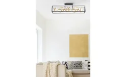 Paul Neuhaus LED-Deckenleuchte schwarz/goldfarben