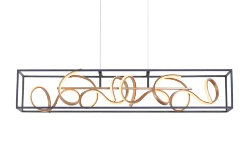 Paul Neuhaus LED-Pendelleuchte, schwarz/goldfarben