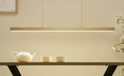 Paul Neuhaus LED-Pendelleuchte, messing-matt mit Touchdimmer