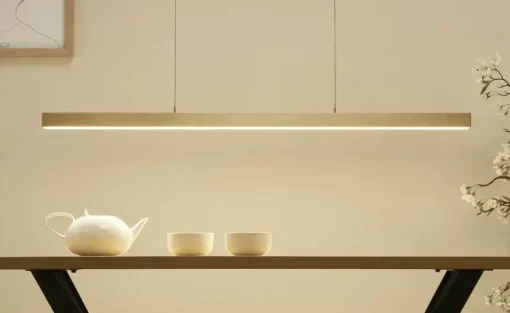 Paul Neuhaus LED-Pendelleuchte, messing-matt mit Touchdimmer