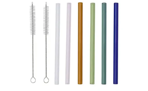 Peill+Putzler Glas-Trinkhalm-Set | mehrfarbig, kurz