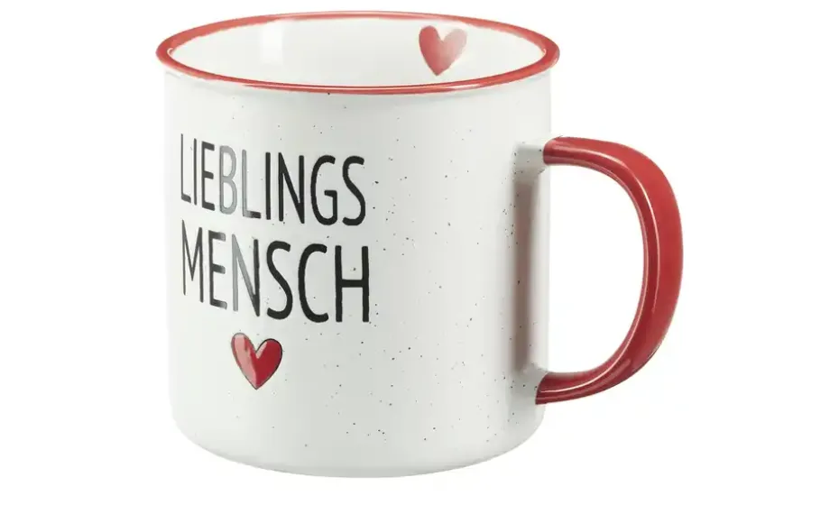 Peill+Putzler Kaffeebecher Lieblingsmensch | Weiß, Rot