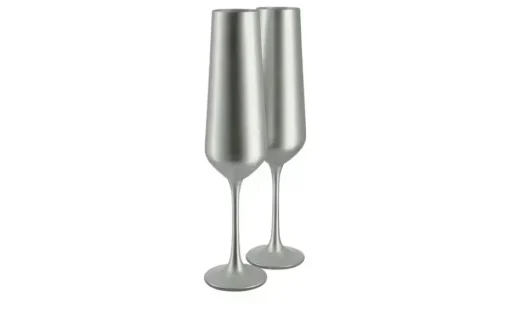 Peill+Putzler Sektkelch 200 ml, 2er Set Las Vegas | silberfarben, Sektkelch 200 ml