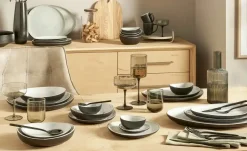 Peill+Putzler Servierplatte Como | Schwarz, matt, Grau, 41 cm