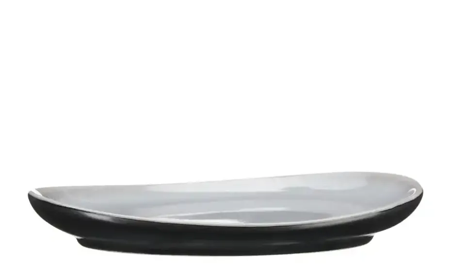 Peill+Putzler Servierplatte Como | Schwarz, matt, Grau, 12,4 cm
