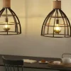 Pendelleuche, 2-flammig, schwarz/holzfarben | Höffner