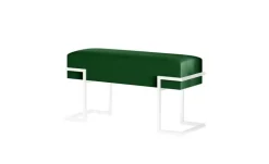 Polsterbank Cely | 80 cm, Grün, Weiß | Möbel Höffner