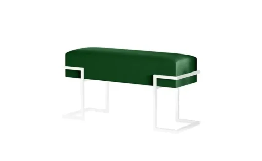 Polsterbank Cely | 80 cm, Grün, Weiß | Möbel Höffner