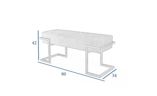 Polsterbank Cely | 80 cm, Grün, Weiß | Möbel Höffner