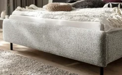 Polsterbett in meliertem Webstoff Primo | Beige, 160 cm