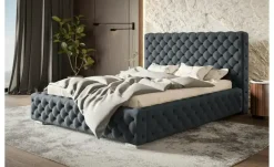 Polsterbett mit Stauraum Wigan | 140x200 cm, Dunkelgrau