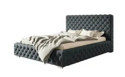 Polsterbett mit Stauraum Wigan | 140x200 cm, Dunkelgrau