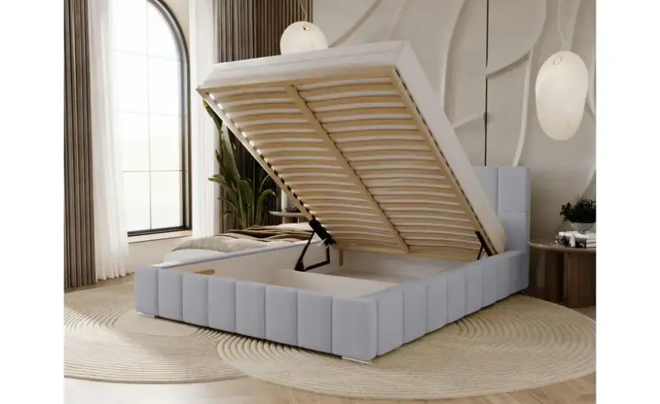 Polsterbett mit Stauraum Ayr | 120x200 cm, Schwarz