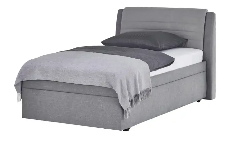 Polsterbett mit Stauraum York | Grau, 140 cm | Höffner