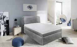 Polsterbett mit Stauraum York | Grau, 140 cm | Höffner