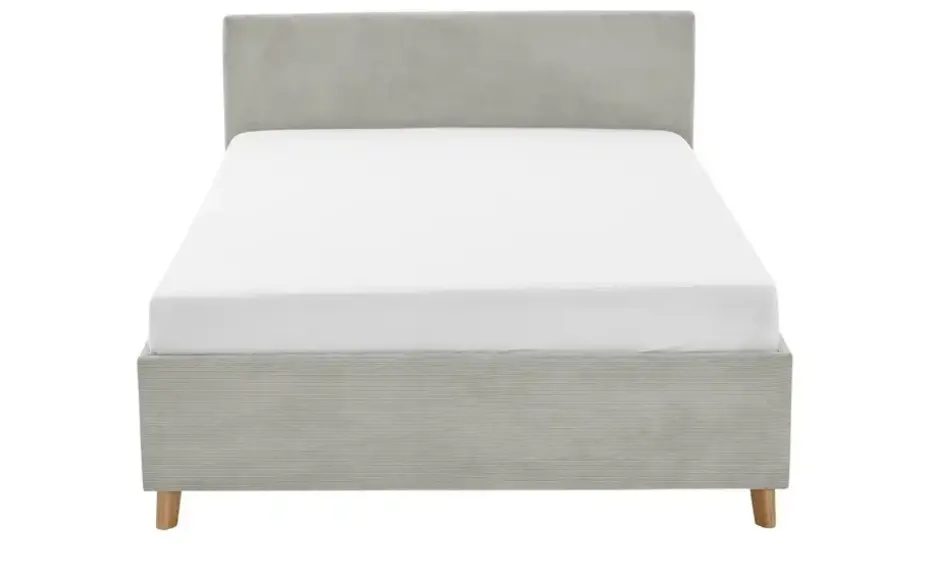 Polsterbettgestell mit USB-Anschluss Cool | Beige, Ohne Rückenteil