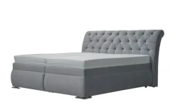 Polsterdoppelbett Derby | Silbergrau, Hellgrau