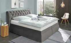 Polsterdoppelbett Derby | Grau | Möbel Höffner