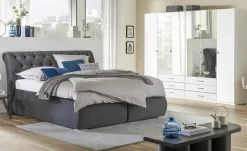 Polsterdoppelbett Derby | Grau | Möbel Höffner