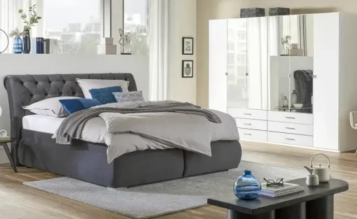 Polsterdoppelbett Derby | Grau | Möbel Höffner