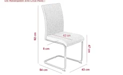 Polsterschwingstuhl 2er-Set Kiril | Braun, 2er Set