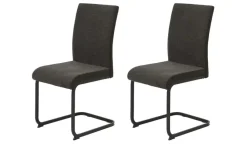 Polsterschwingstuhl 2er-Set Kiril | Braun, 2er Set