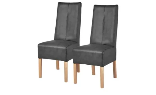 Polsterstuhl 2-er Set aus Buche Marlon | Anthrazit, Buche