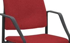Polsterstuhl  2er Set MyPlano | Rot, 4-Fußgestell